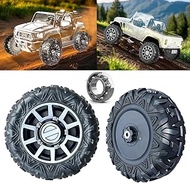 JRRXM 2Pack 33CM/13'' PU Solid Rubber Tires for Power Wheels Ride-on Car, Compatible with Car/SUV/AT