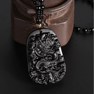 kalung liontin black jade stone ukiran NAGA