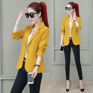 Short Small Suit Coat Women Autumn Clothes 2024 Thin Style Fashionable High-End Suit Formal Suit Top Trendy Loose Long sleeve Women Outerwear Hoodie blazer track wanita