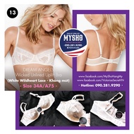 [Size 34A/A75 - 13] Dream Angels Wicked Unlined Unift Bra (White Wildheart Lace - No padding)