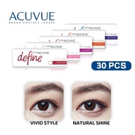 (30 pcs) Acuvue Define Daily Disposable Silicone Hydrogel Cosmetic Color Contact Lenses 1/3