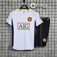 Áo Đá Bóng MU C1 Trắng Thun Mè - Đồ Thể Thao Đá Banh Nam Nữ