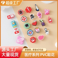 Cartoon Stethoscope design Jibitz Medical Syringes design Charm Teeth Diy Jibits Capsule jibits for 