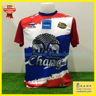 เสื้อทีมชาติไทย 2023 โลโก้ช้าง เสื้อกีฬาพิมพ์ลาย Chang ชุดกีฬาทีมชาติไทย Thailand ฟุตบอล ช้างศึก