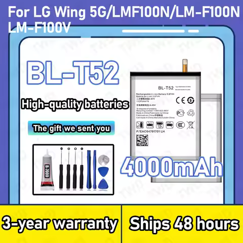 BL-T52 Large capacity Battery For LG WING 5G/LMF100N Batteries New High Quanlity+Free Tools