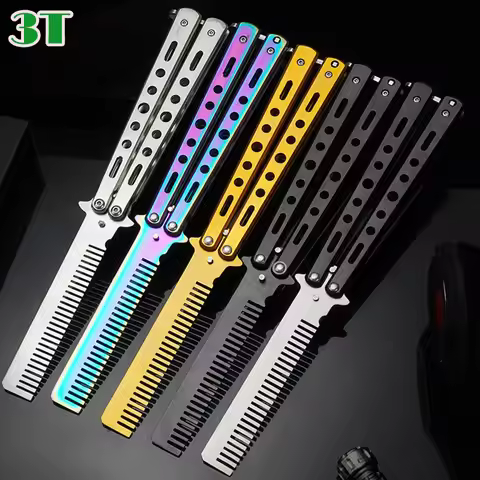 Portable Butterfly Training Knife Foldable CSGO Balisong Trainer Pocket Flail Knife Uncut Blade Butt