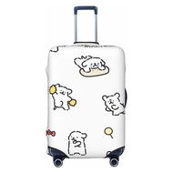 หมามอลทีส ผ้าคลุมกระเป๋าเดินทาง ผ้าสแปนเด็กซ์ แบบยืดหยุ่น ยืดหยุ่น Maltese Puppy Luggage Cover 18 20