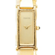 Gucci 1500L 石英手鐲腕錶，鍍金錶盤，女士 GUCCI