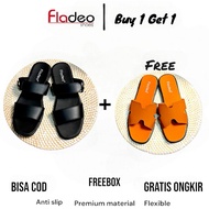 Buy 1 Get 1 Free Fladeo Women's Flat Sandals, Ban2 Model, Flip-flops | Trendy Women's Sandals
