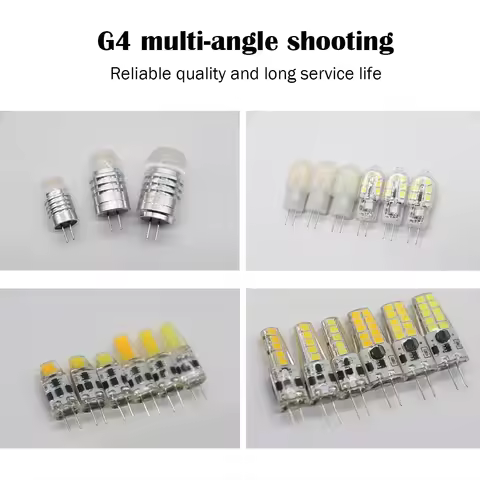 2-20PCS High Light Low Power LED G4 Bulb AC DC 12V 24V 1.2W 1.4W 1.5W 2W 3W Efficiency Strobe Free f