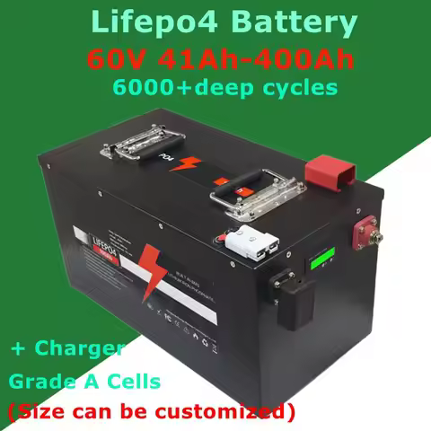Lifepo4 Battery 20S 60V 40Ah 80Ah 100Ah 150Ah 200Ah 240Ah 300Ah 400Ah for 3KW 6KW EV RV Motorcycle T
