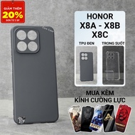 Honor X8c, X8b, X8a Cowcase plain black case | Honor flexible phone case provides comprehensive phon