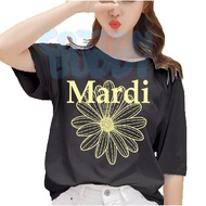 KAOS MARDI TSHIRT BUNGA MARDI OVERSIZE HITAM