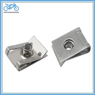 EVER 10pcs Stainless Steel U Type Clips with Thread M6 M5 M4 M8 8mm 5mm 6mm 4mm Reed Nuts for Car Mo