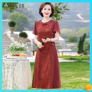 Wedding Dress Middle-aged Elderly Women Improved Cheongsam Dress Summer