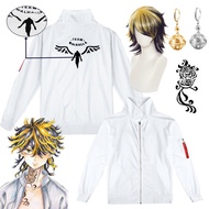 Kazutora Hanemiya Cosplay Tokyo Revengers Cosplay Costumes White Coat Jacket Valhalla Uniform Hallow