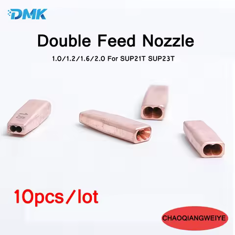 10pcs/lot Laser Welding Double Wire Feed Nozzle Qilin SUP Double Wire Feeder Accessories Double Guid