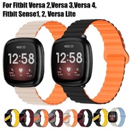 Magnetic Silicone Strap For Fitbit Versa 3 Strap Fitbit Sense , Fitbit Versa 4 , Fitbit Sense 2 , Fi