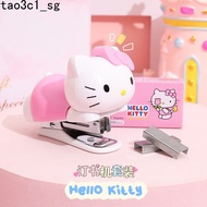 Hello Kitty Stapler Set,Kawaii Cute Cartoon HelloKitty Student Material Test Paper Mini Binding Machine, School Stationery,Mini Stapler Binding Machine Cartoon Kids Stationery 	 tao3c1