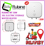 RUBINE MT 30W ELECTRIC STORAGE WATER HEATER / FREE EXPRESS DELIVERY