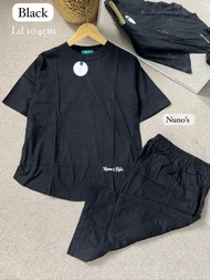 Oneset Kaos Pendek Nunos || Setelan Wanita Polos Celana Pendek Lengan Pendek Terbaru