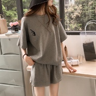 suit women korean style new short sleeve+shorts casual 2 piece set women