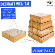 Kraft Mica-Rope Box Size: 20x20x7 cm Kraft Mica Box/ - Cardboard Box/ Rice Box Hampers