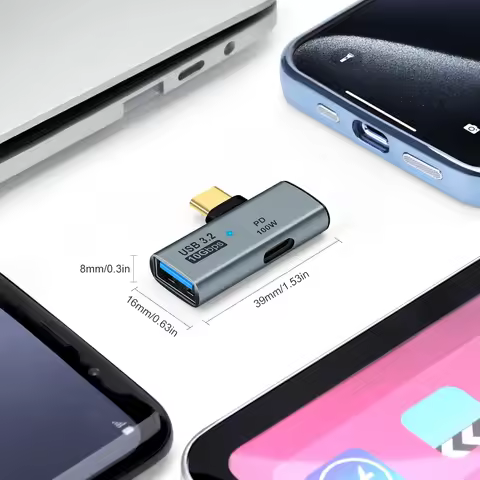 USB C Splitter Type C 100W PD Charging and USB 3.0 OTG Adapter Compatible for Google TV Chromecast 2