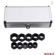 Ado)10pcs High-grade Broken Nut Bolt Extractor Socket Hex Nut Removal Tool Nut Breaks Bolt Extractor