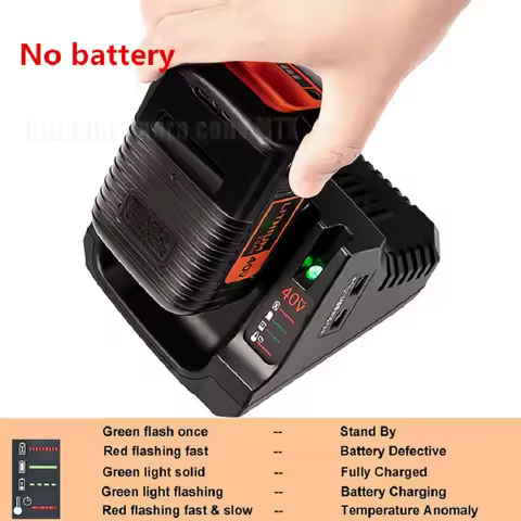 40V Battery Charger LCS36 LCS40 for Black/Decker 36V 40V Lithium Battery LBXR36 LBXR2036 LBX1540 LBX