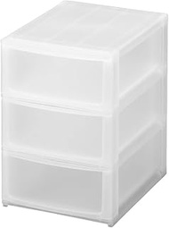 SANKA NpdA4-f3CL Natura Postdeco Small Storage Drawers, A4, Deep, 3 Tiers, Transparent, (W x D x H):