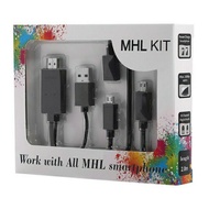 MHL KIT cord converts micro usb phone to HDMI (connect phone to TV)