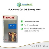 FLAVETTES CAL D3 600MG 60 TABLET