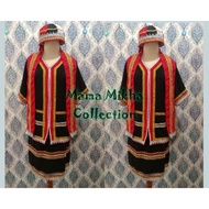 Baju Tradisional Moden Bidayuh Dayak Sarawak Borneo/ Baju Merdeka set 4in1