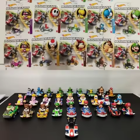 Hot Wheels Premium Super Mario Bros Movie Kart Die-Cast Model - Wario Luigi Plumber Van Koopa Troopa