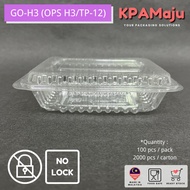 [100pcs] OPS-H3 (GO-H3/TP-12) - Bakery Disposable Plastic Clear, Bekas Kuih Plastik, Plastic Tray