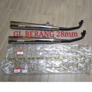 EXHAUST GL BELANG 28MM EX5 KRISS100 KRISS110 WAVE100R ekzos GL berang