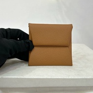 Hermes 愛馬仕 Bastia 零錢包 金棕
