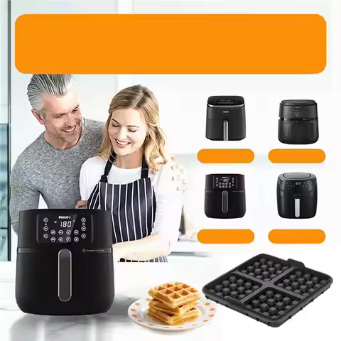 AC39-For Air Fryer Non-Stick Baking Tray For Belgian Waffles,Pancakes Egg Patties Fits 4- 7QT Air Fr