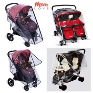 [Rain Cover]🔥Ready Stock🔥Brand New Single/Double Twins Baby Stroller Pram Rain Cover for Rainy Day A