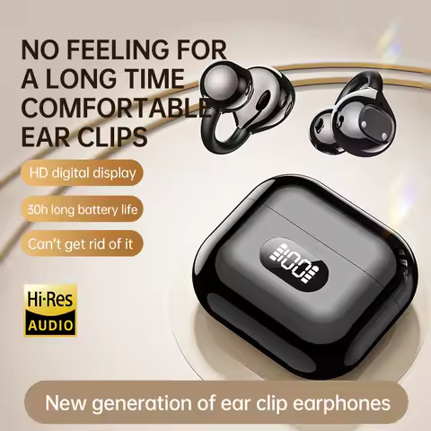 X62 Smart TWS Ear Clip Bluetooth Headphones Digital Display 150 Language Translation 30H Battery Ope