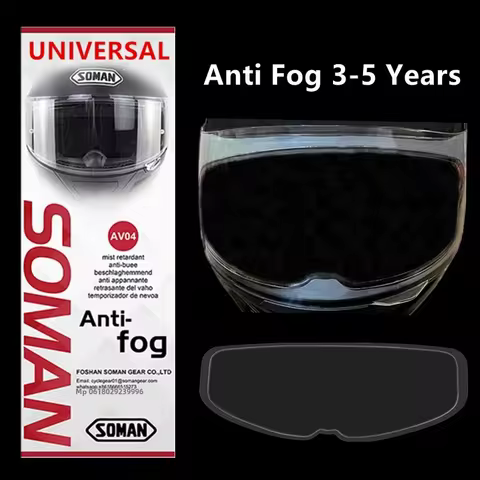 SOMAN Universal Motorcycle Helmet Visor AntiFog Film Full Face Helmets Shield Anti Fog Sticker Casco
