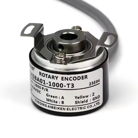 ABILKEEN Top Quality 38MM Incremental Roatry Encoder 8mm Half-Hollow Shaft Magneto Electric Rotary E