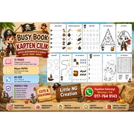 Kapten Cilik Kid busy book for goodies birthday idea..size a6