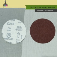 MESIN AIMCHAMP Sandpaper / Champion Velcro 5"BIG 5 inch p80 Grit 80 100 120 240 320 400 - Aim Champ 
