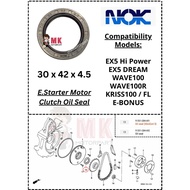 [ 1PC ] STARTER OIL SEAL 30x42x4.5 EX5 Dream Wave100 Wave100R E Bonus110 Bonus Kriss100 FL [ 91201-G