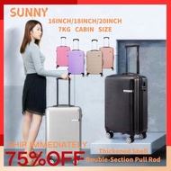 （SUNNY)LuggageTravel Bag16/18/20 INCH 7KG Lightweight Luggage Malita Travel Bag 4wheel360HardShell