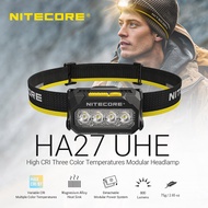 NITECORE HA27 UHE Modular AAA Headlamp 3 Color Temperatures 800 Lumens Led Headlight with HLB1500 Li