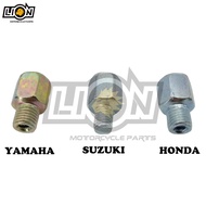 LION Motorcycle Side Mirror Adaptor Bolt Screw Metal Reverse 1Pc
