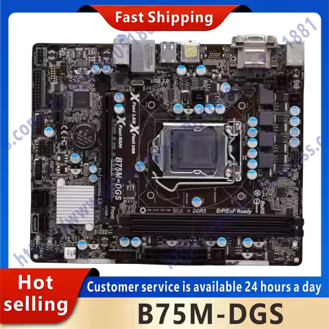 Used B75M-DGS computer motherboard LGA 1155 DDR3 for B75 P8B75 desktop motherboard SATA II PCI-E X16